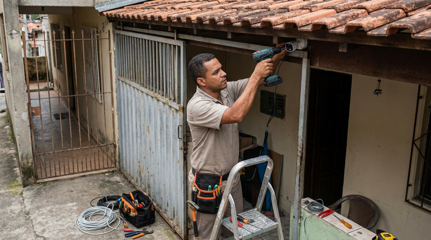 Instalação de Câmera Residencial no Do Quadro, Vitória‑ES