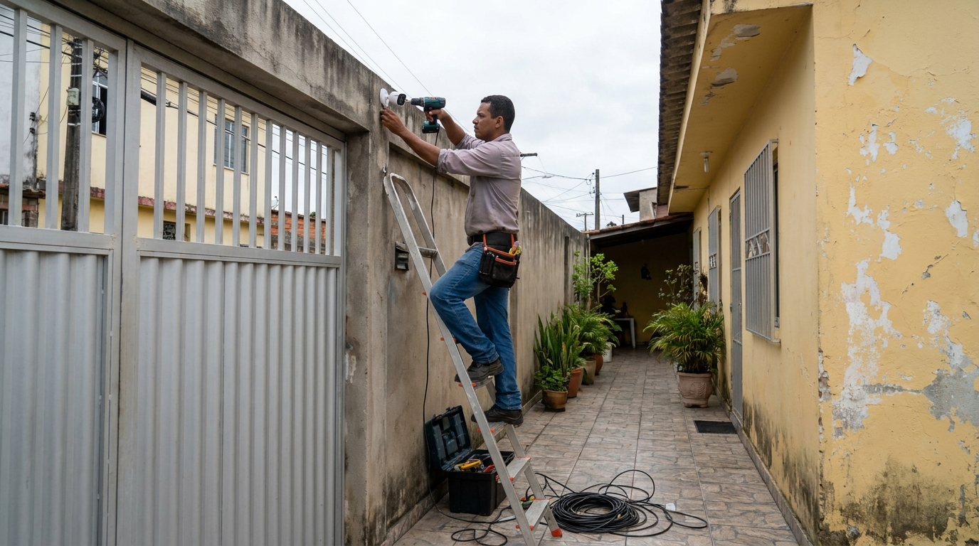 Passagem de Cabeamento no Do Quadro, Vitória‑ES