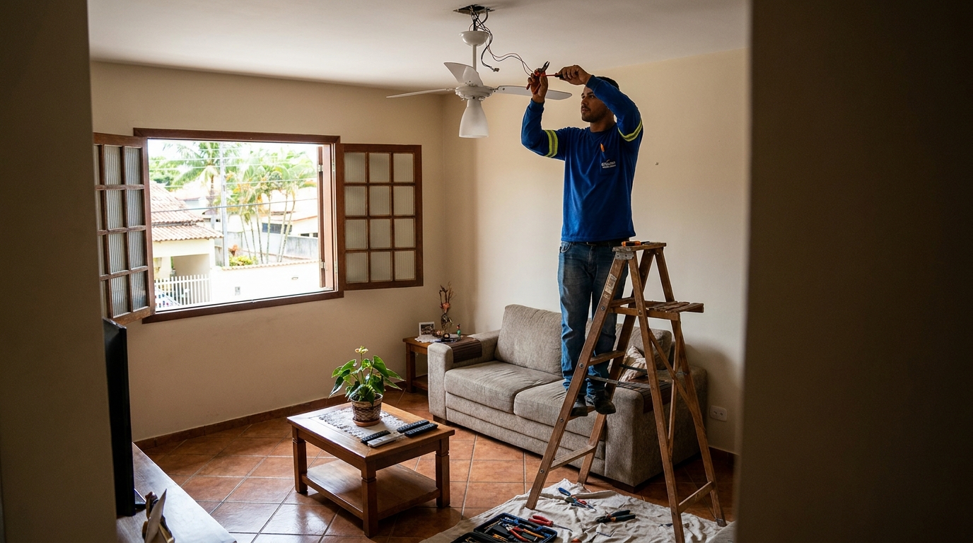 Reforço de Suporte no Teto no Do Quadro, Vitória‑ES